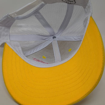 La Treinta y Dos Trucker Hat Yellow Size L Mesh Back Snapback Punta Cana Pink