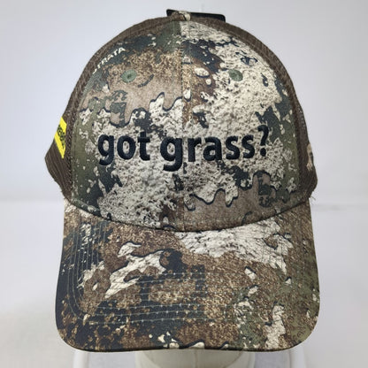 TrueTimber Trucker Hat Brown One Size got grass? Barenbrug Camo Mesh Snapback
