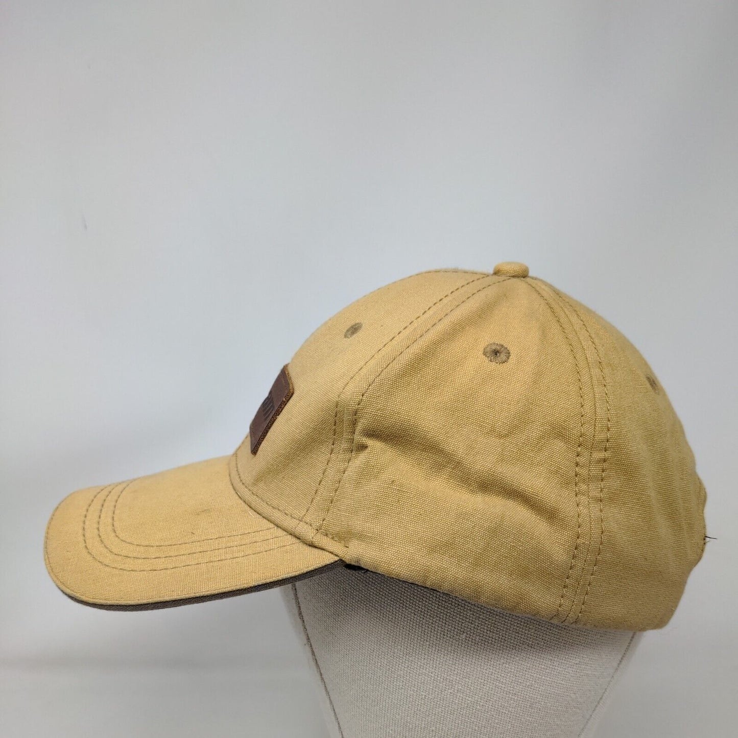 Can-Am Leather Patch Slideback Hat Tan One Size Adjustable 6 Panel BRP