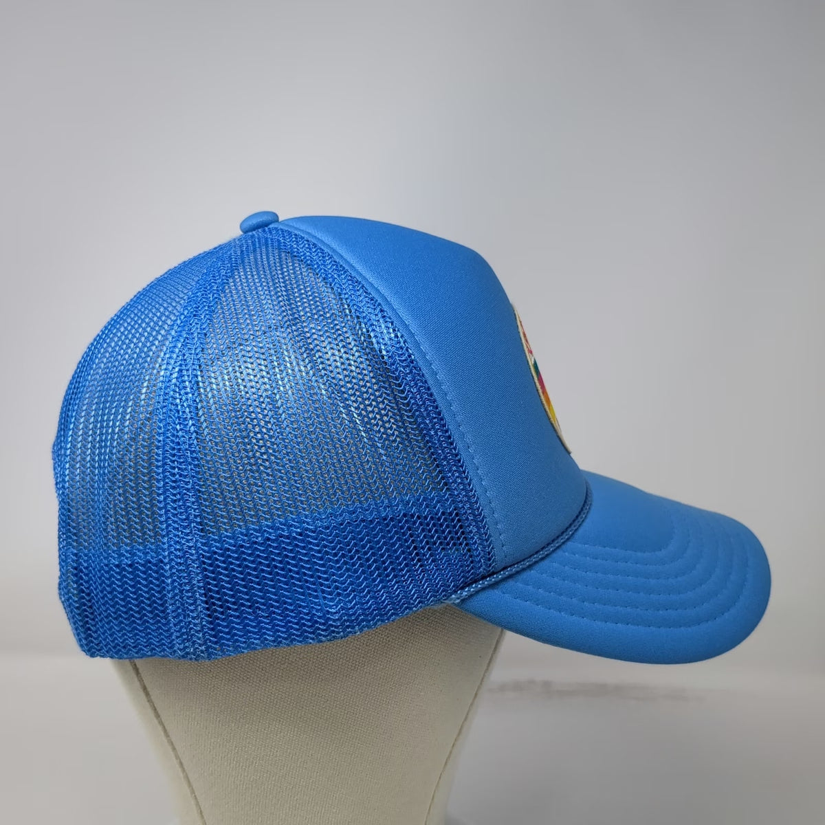 Otto Young Life Trucker Hat Blue One Size Mesh Snapback Patch Rope Detail