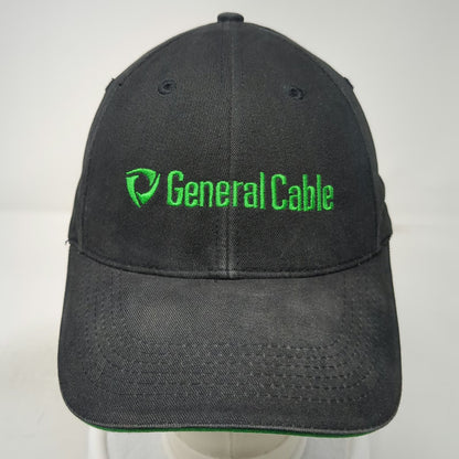 Asset Crafted Baseball Cap Black Green One Size General Cable Logo Strapback Hat