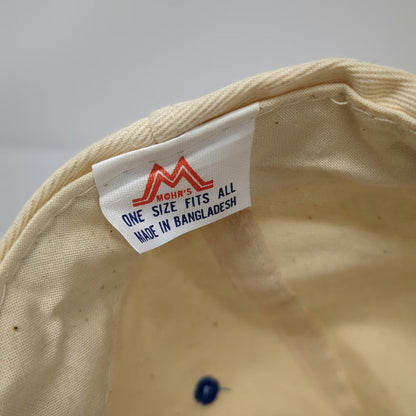 Mohr's Ponderosa Paint 5 Panel White Blue Snapback Hat One Size Braided Rope