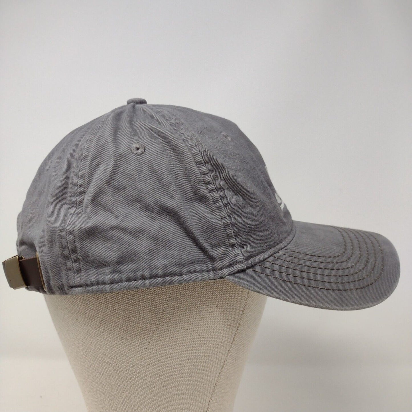 Boise Juice Co Slideback Hat Gray OSFM Embroidered Leather Strap