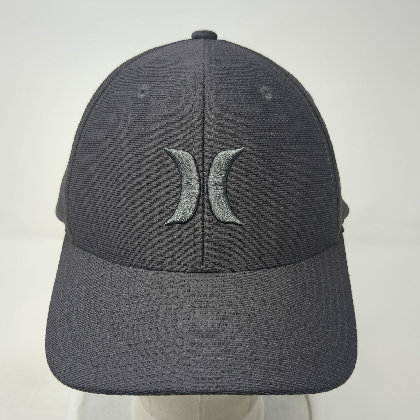 Hurley Fitted Hat Gray XL Embroidered Solid Vent Holes Flexfit Yupoong