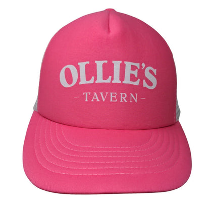 Ollie's Tavern Snapback Mesh Back Trucker Hat Pink OSFA Colorblock