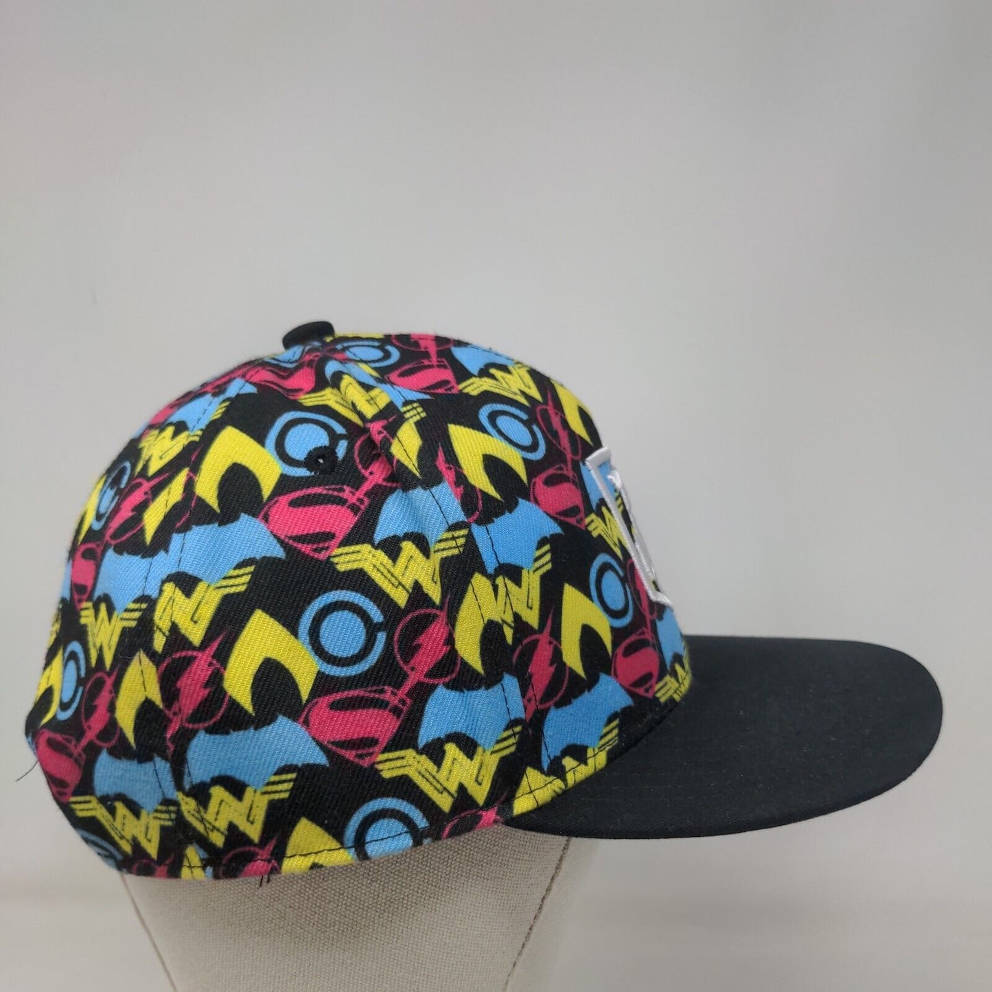 JL Snapback Hat Multicolor One Size Adjustable Embroidered Justice League
