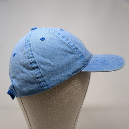 Unbranded Strapback Hat Blue One Size Solid Blank Adjustable 6 Panel