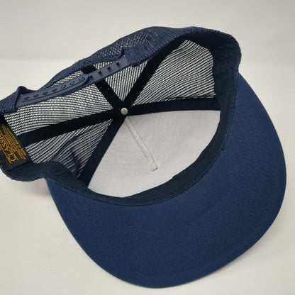 Mend Snapback Mesh Back Trucker Hat Blue One Size Adjustable Yupoong