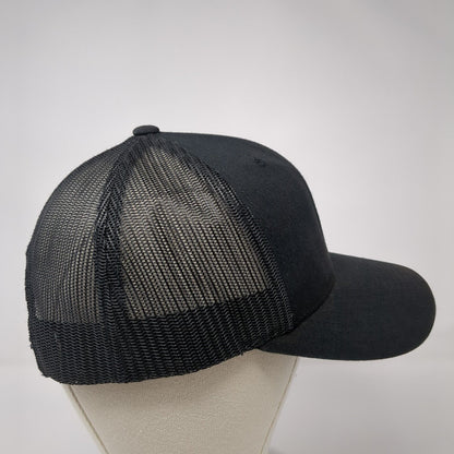 The Classics Yupoong Snapback Hat Black One Size Adjustable Mesh Back Blank