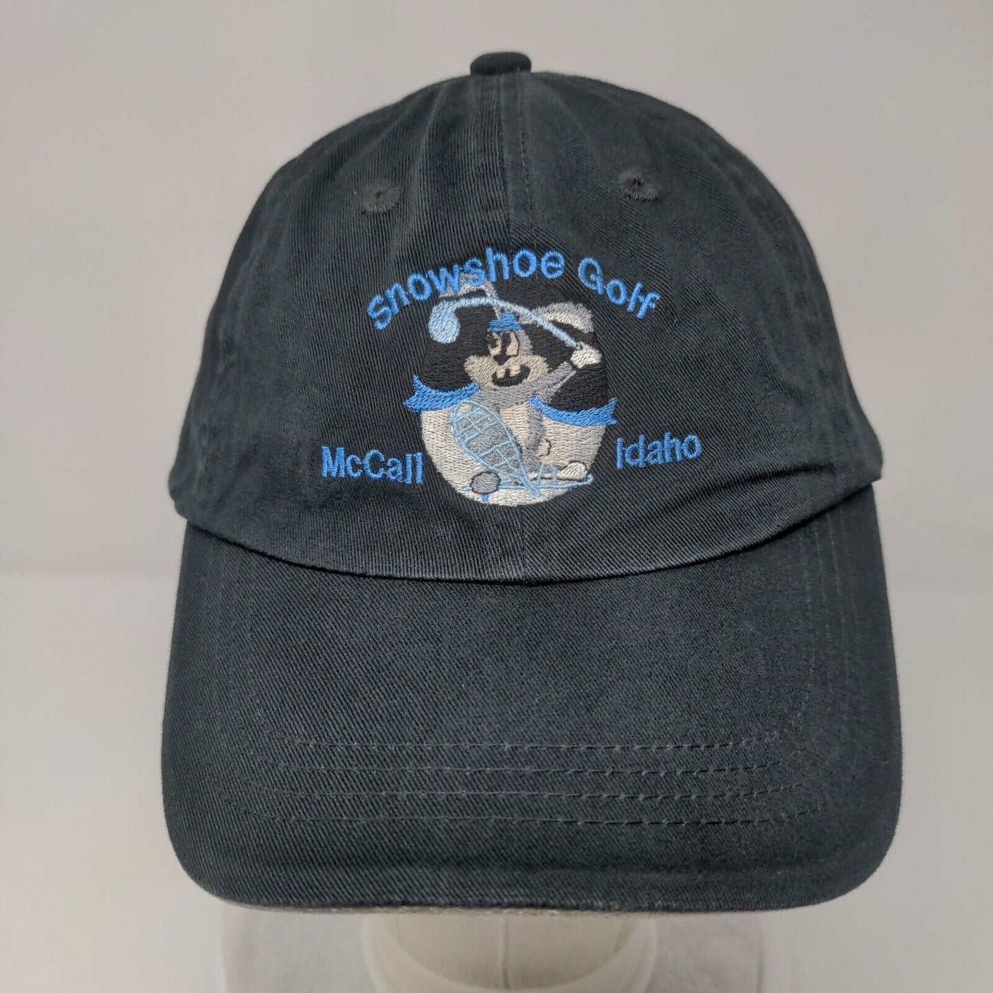 Snow Shoe Golf McCall Idaho Strapback Hat Black OSFA Adjustable Port Authority