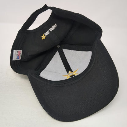 Black One Size Baseball Cap US Army Embroidered Star Made in USA Military Hat