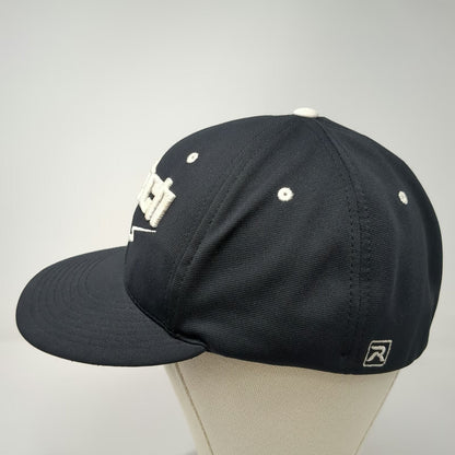 Richardson Baseball Cap Black XL Fitted Pulse Embroidered Clutch Logo Sports Hat