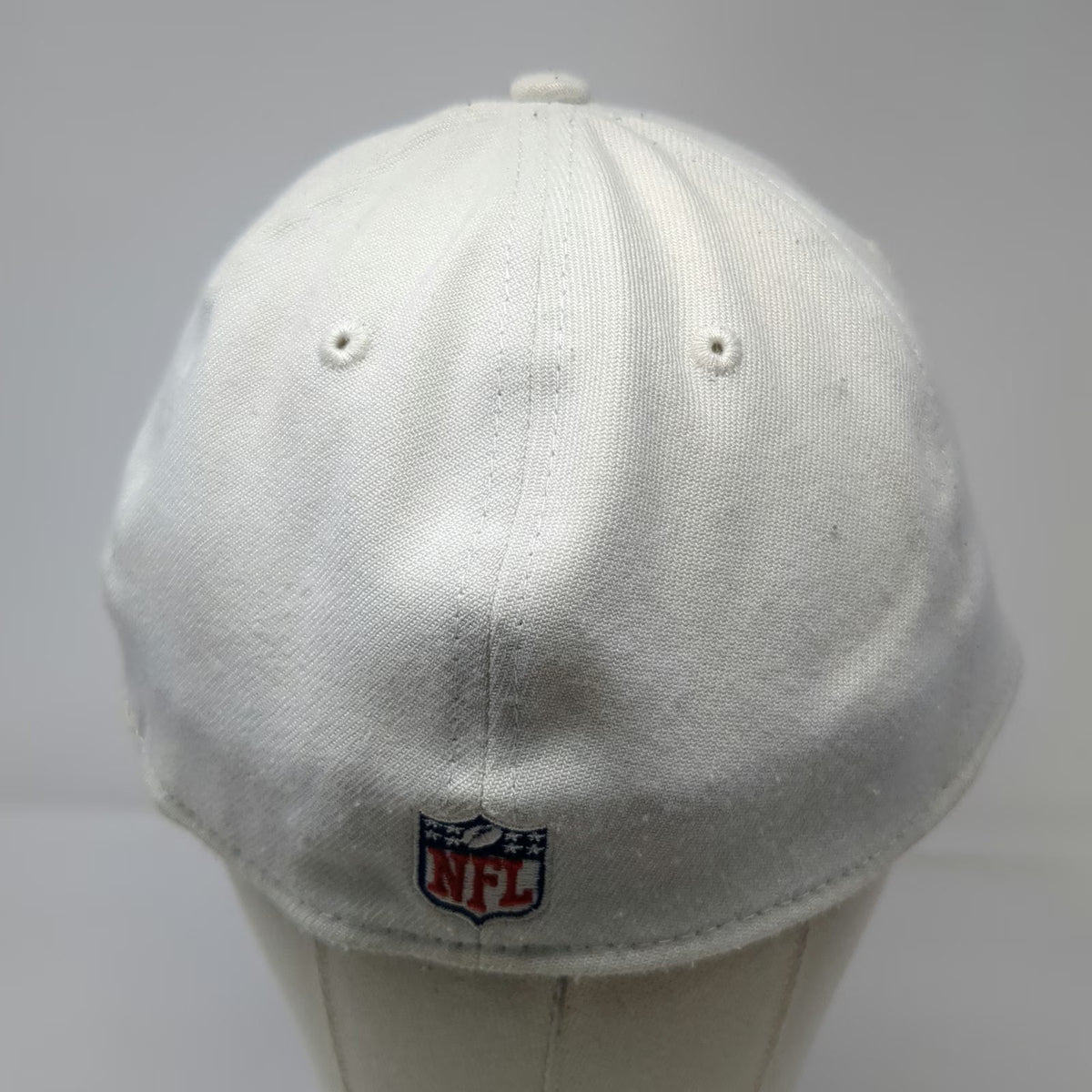 Carolina Panthers NFL New Era Baseball Cap White XL 39THIRTY Stretch Hat Logo