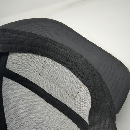Zapped Trucker Hat Black One Size Perforated Mesh Snapback ETS Rubber Patch Flat