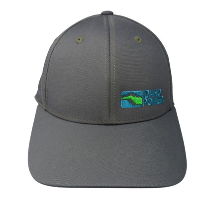 Idaho Power Fitted Hat Gray L/XL Embroidered Vented Holes 6 Panel Ogio Endurance