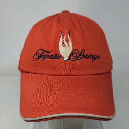 Tapatio Springs Strapback Hat Orange One Size Adjustable Embroidered Imperial