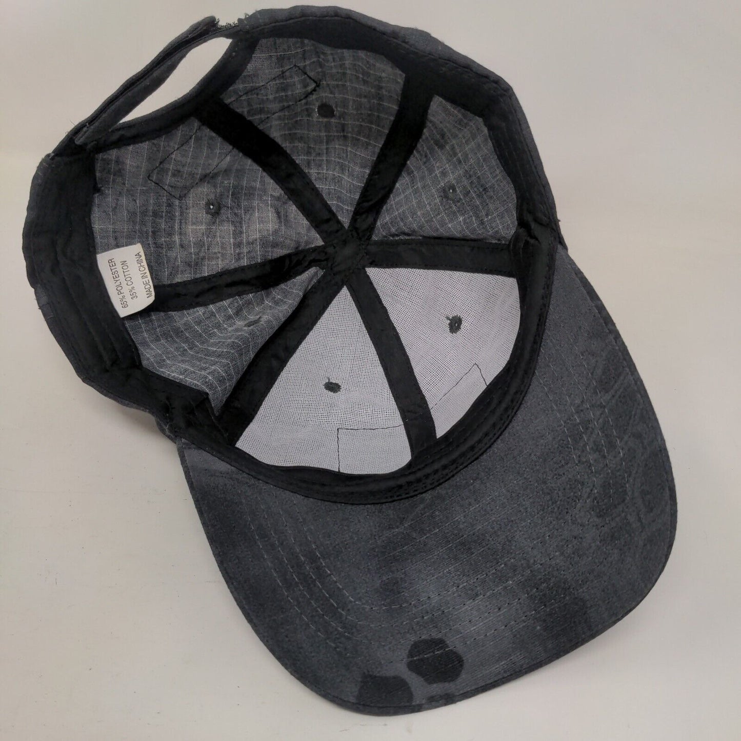 Unbranded Strapback Hat Gray One Size Adjustable 6 Panel Vent Holes