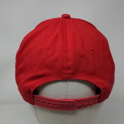 Firestone Snapback Hat Red OSFM Embroidered Adjustable Solid 6 Panel