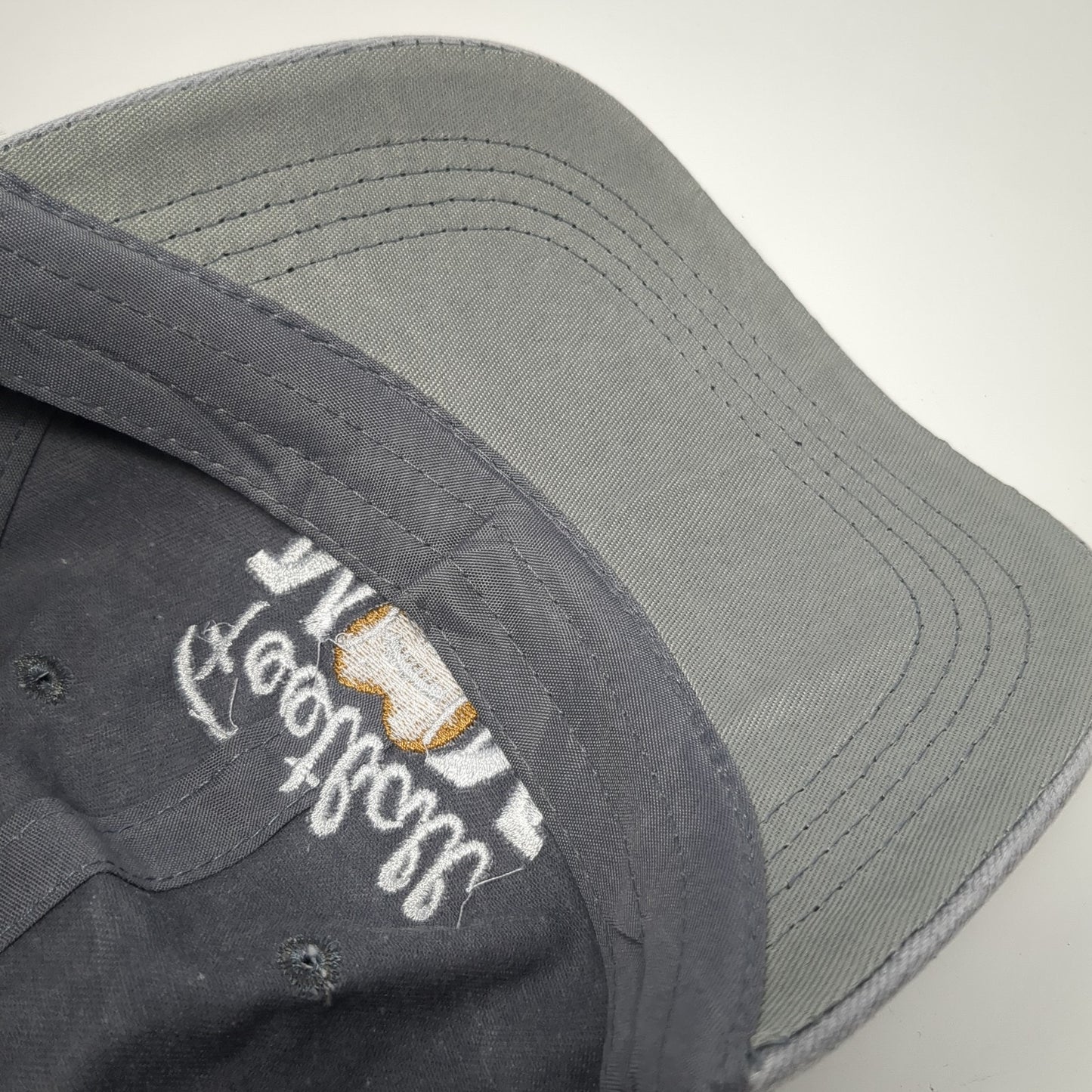 Football Mom Slideback Baseball Cap Gray One Size Adjustable Embroidered