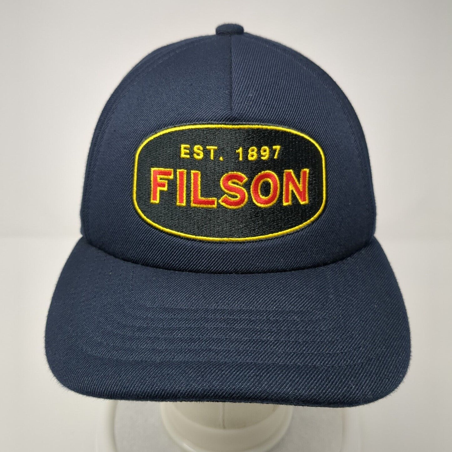 Vintage Filson Snapback Trucker Hat Blue OSFA Embroidered Logo