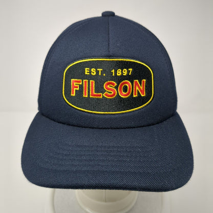 Vintage Filson Snapback Trucker Hat Blue OSFA Embroidered Logo