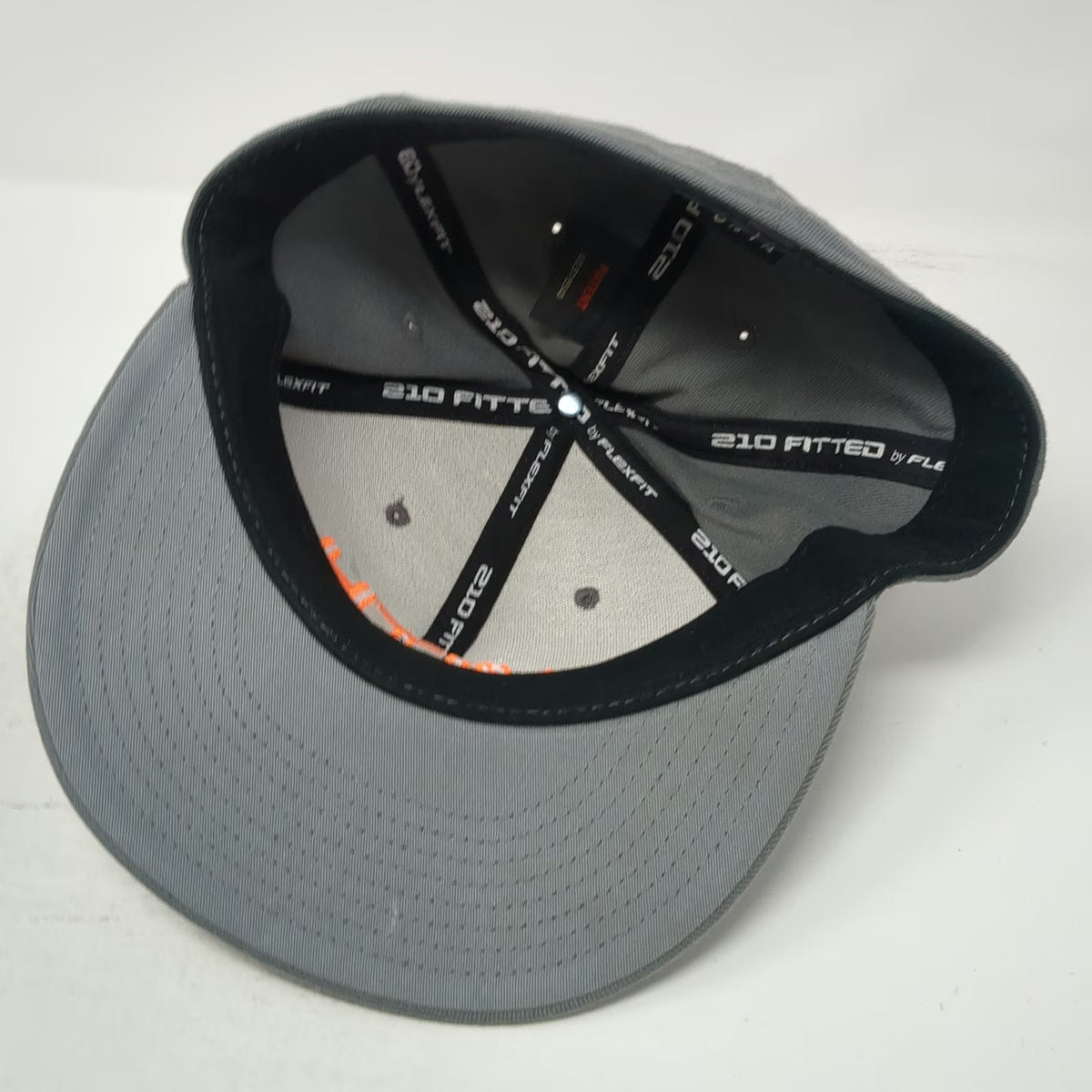 Smith Optics Baseball Cap Gray Orange 7 1/4 Flat Brim 3D Embroidery Fitted Hat