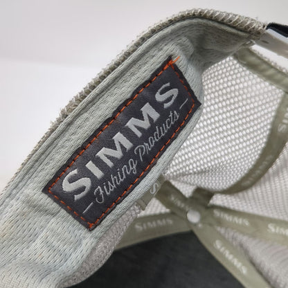 Simms Trucker Hat Blue One Size Outdoor Fishing Trout Mesh Back Snapback Hat