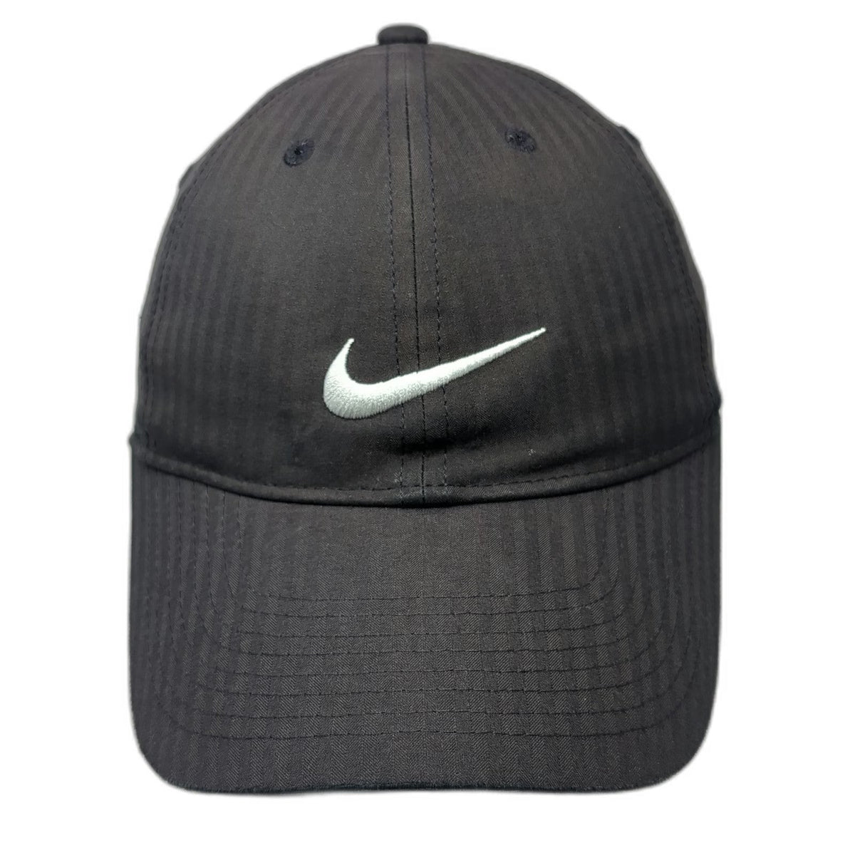 Nike Baseball Cap Black One Size Dri-FIT Legacy91 Swoosh Textured Pinstripe Hat