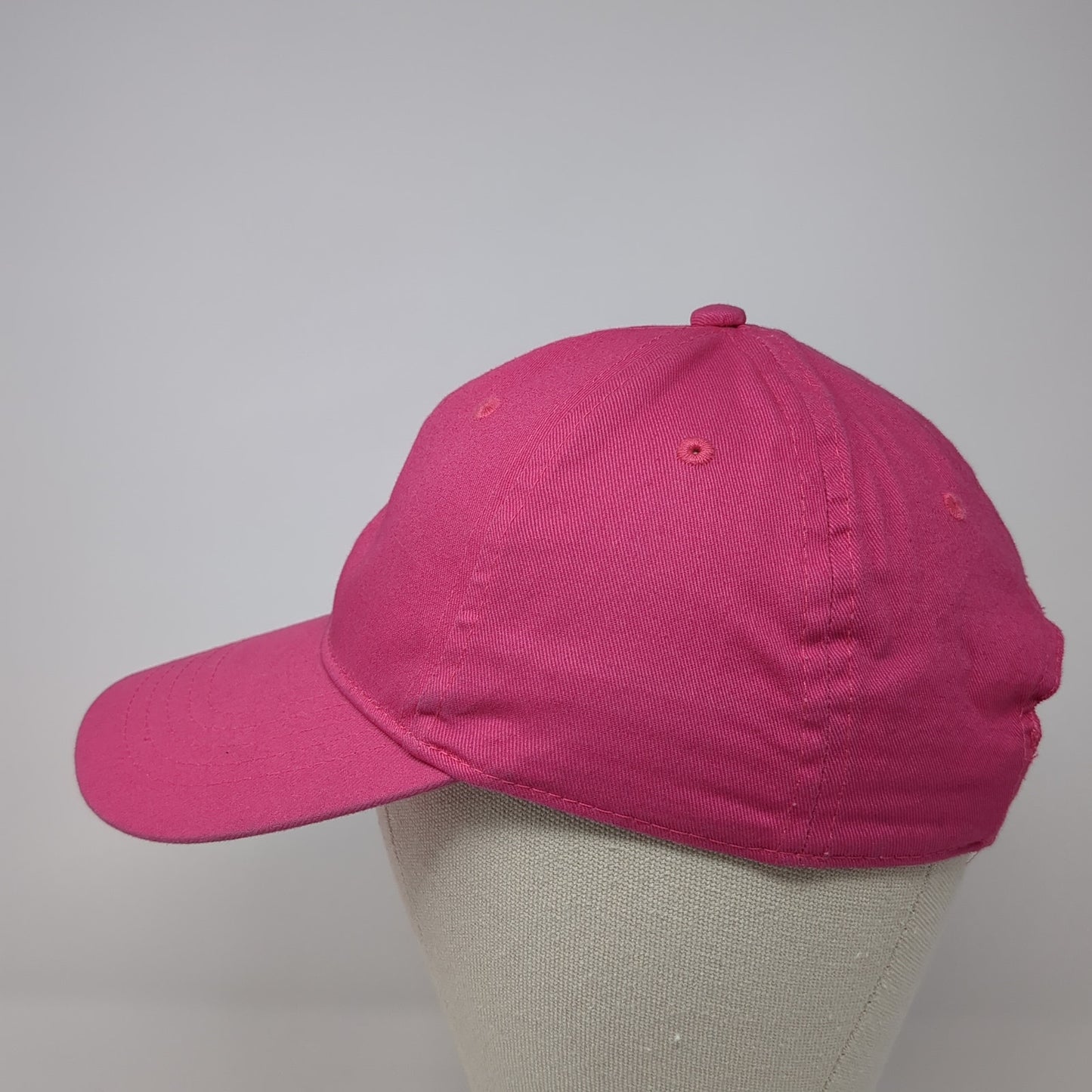 Unbranded Strapback Hat Pink One Size Adjustable Solid Cotton Blank