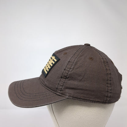 Kryptek American Flag Strapback Hat Brown One Size Adjustable Leather Patch