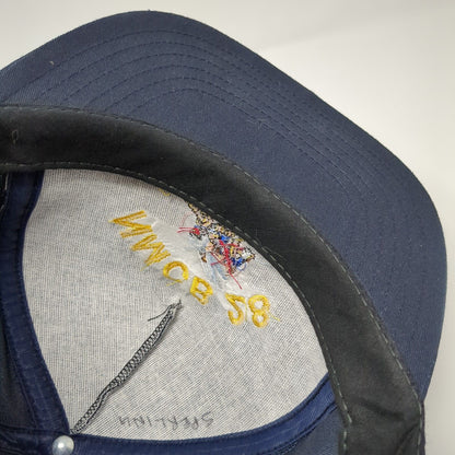 NMCB 28 The Old Pros Snapback Hat Blue OS Adjustable Embroidered Eagle Crest
