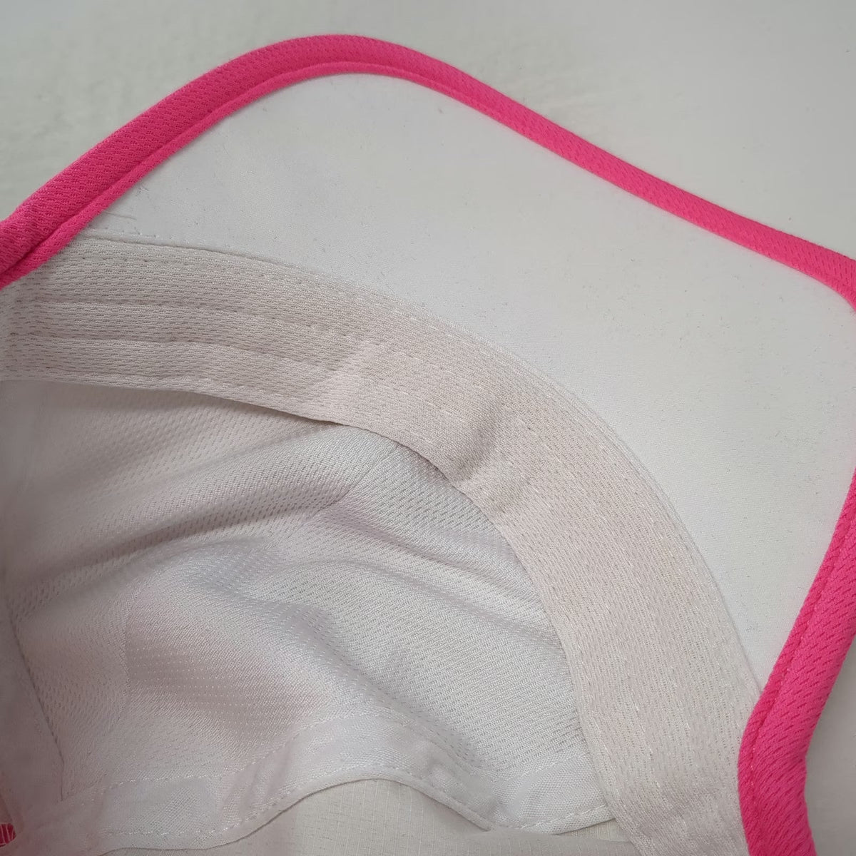 White Baseball Cap One Size Pink Performance Slideback Athletic Lightweight Hat