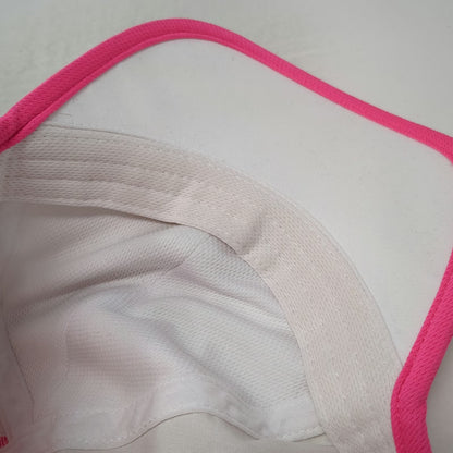 White Baseball Cap One Size Pink Performance Slideback Athletic Lightweight Hat