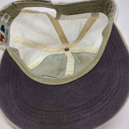Pesca Muerta Baseball Cap Beige One Size Mesh Back Fish Graphic Strapback Hat