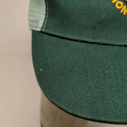 Monumental Men's Snapback Mesh Back Hat Green Embroidered Logo Christian