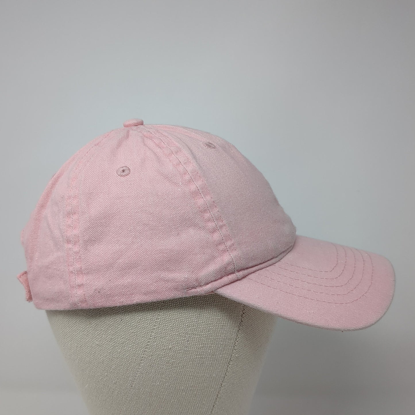 Unbranded Strapback Baseball Cap Pink One Size Adjustable Vented Holes Blank