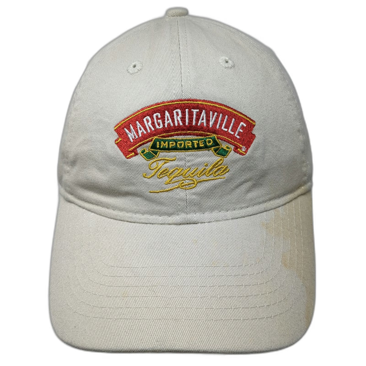 Margaritaville Baseball Cap Beige One Size Tequila Palm Tree Slideback Hat Logo