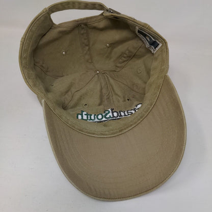 GrandSouth Bank Slideback Hat Tan One Size Embroidered Cotton Deluxe