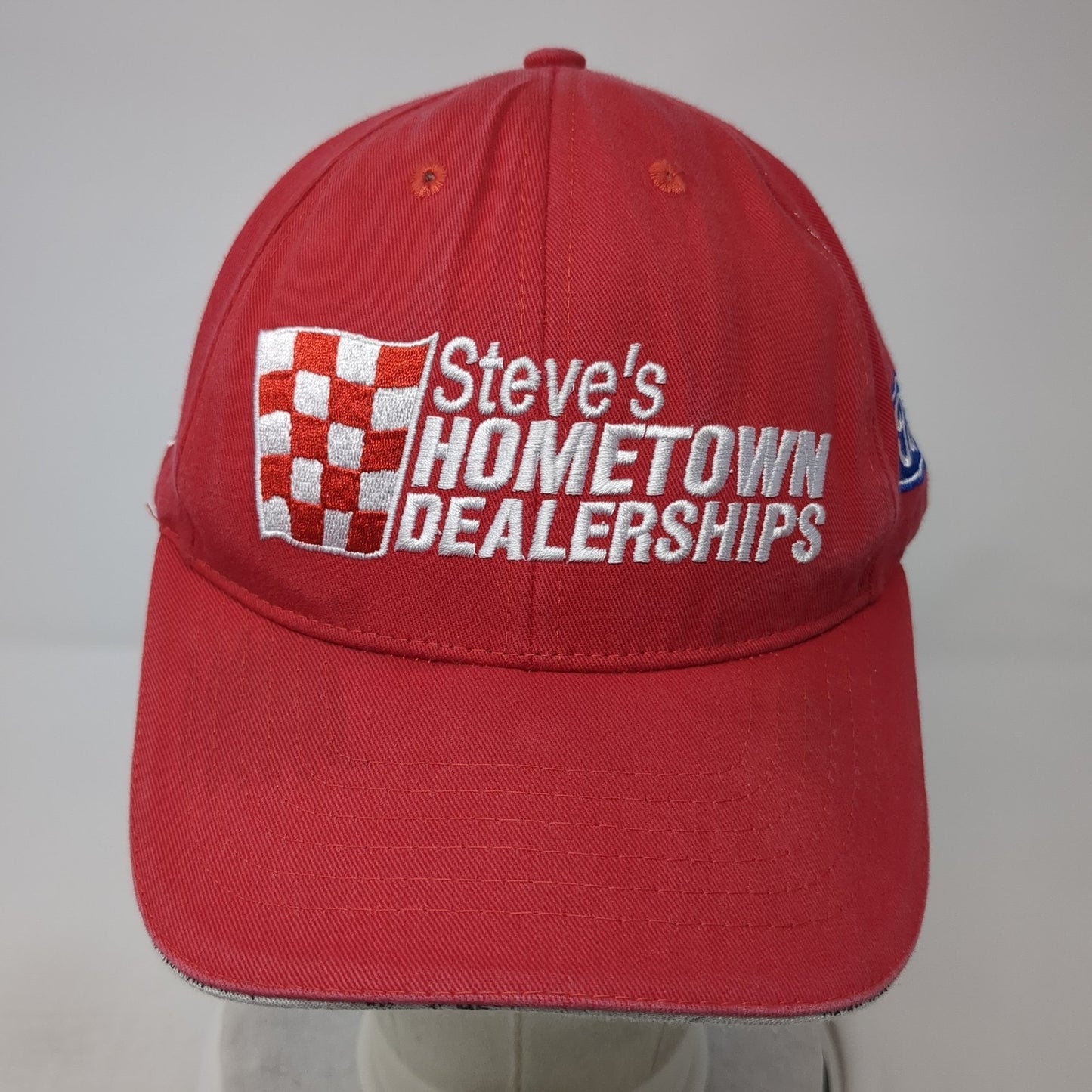 Steve's Hometown Dealerships Strapback Hat Red One Size Solid Ford Ram