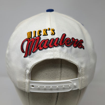 The Disney Store Snapback Hat White Blue One Size Mick's Maulers Mickey Mouse