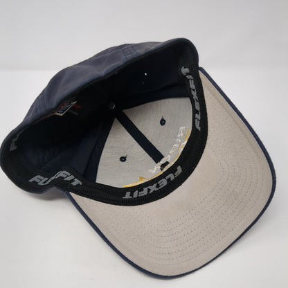 RIP On Police Fitted Hat Blue S/M Flexfit Embroidered Vented Holes Yupoong
