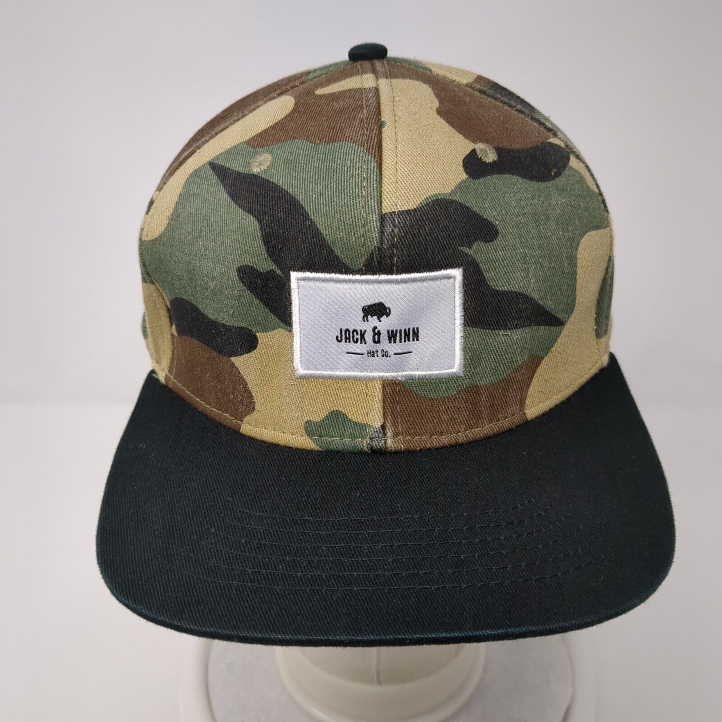 Jack & Winn Patch Snapback Hat Camouflage OSFA Adjustable 6 Panel