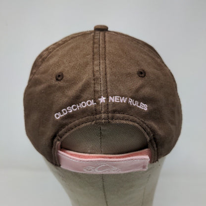 Orange County Choppers Women's Strapback Hat Brown Pink OSFA Embroidered Logo