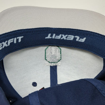 Sport-Tek Baseball Cap Blue M Flexfit Emerald Landscape Logo Embroidered Hat