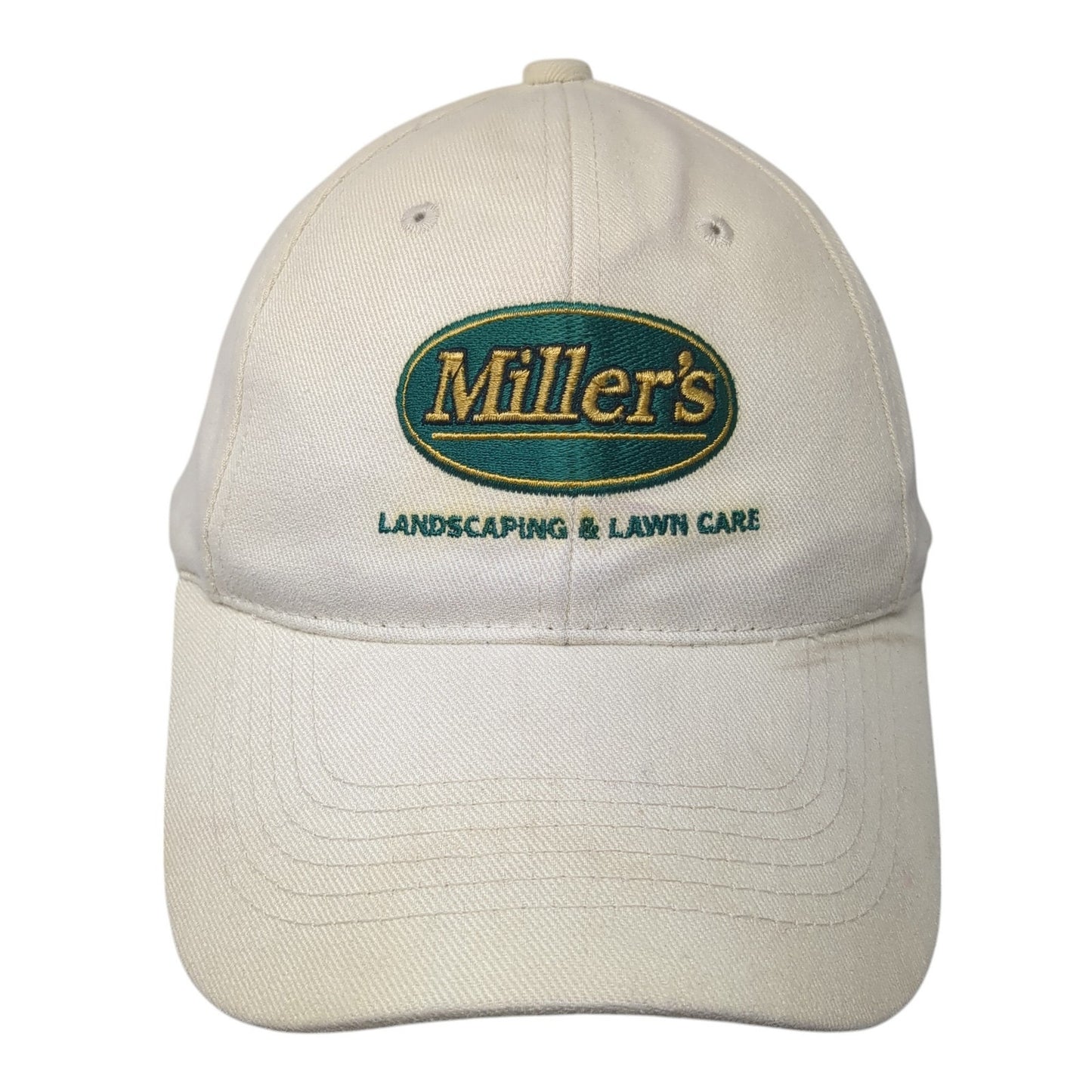 Miller's Landscaping & Lawn Care Slideback Hat Beige One Size Sportsman