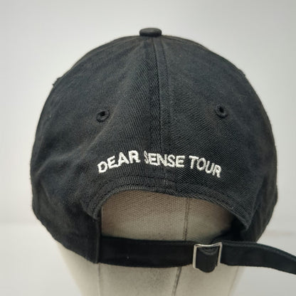 Black Baseball Cap One Size Crown Dear Sense Tour Hat Curved Brim Slideback