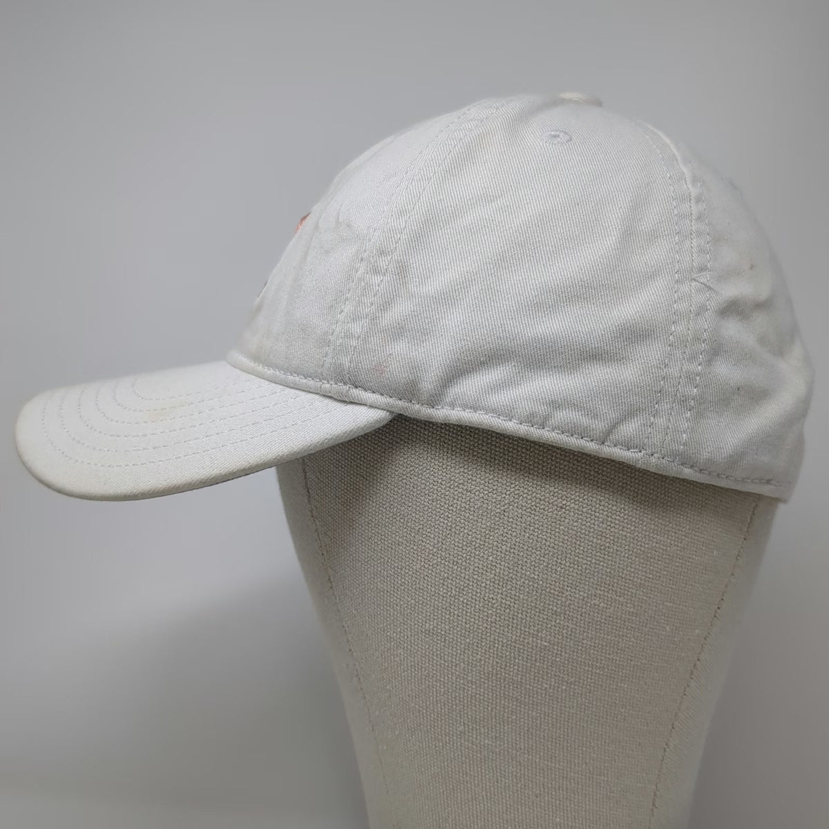 Adidas Baseball Cap White One Size Trefoil Logo Pink Gold Slideback Cotton Hat