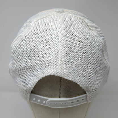 Designer Award Headwear Trucker Hat White One Size Chevron Logo Mesh Snapback