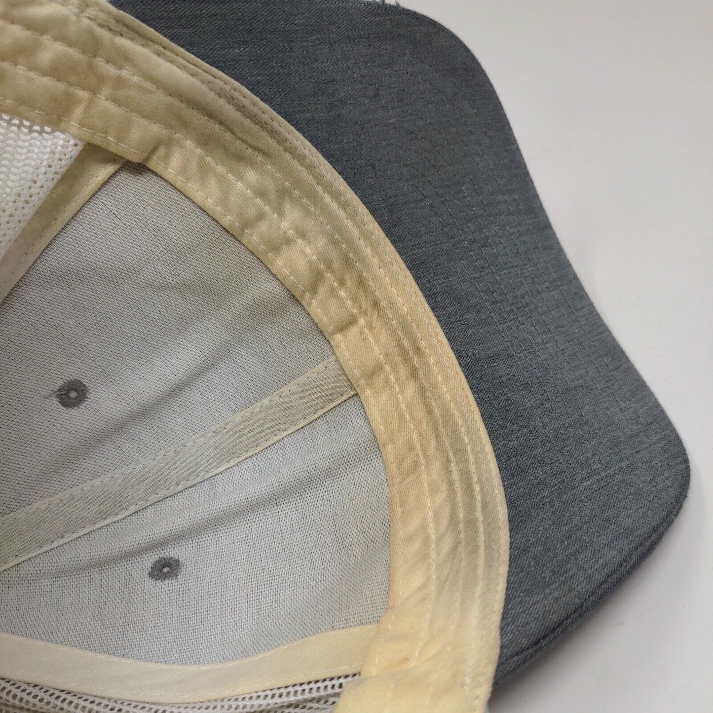 Richardson Snapback Mesh Back Trucker Hat Gray One Size Colorblock Blank