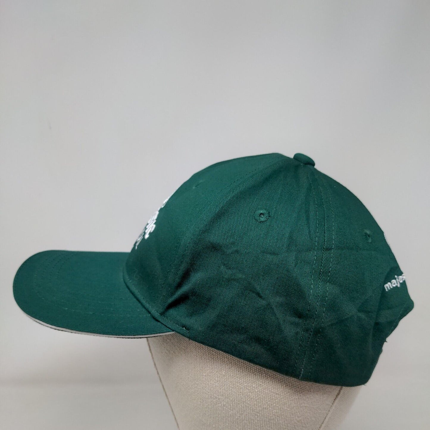 Majestic Colonial Punta Cana Slideback Hat Green One Size Embroidered